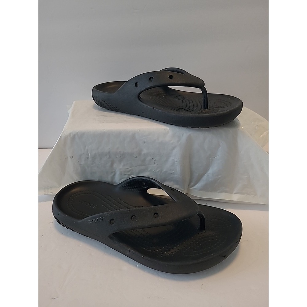 CROCS Men's Black Classic Flip Sandals